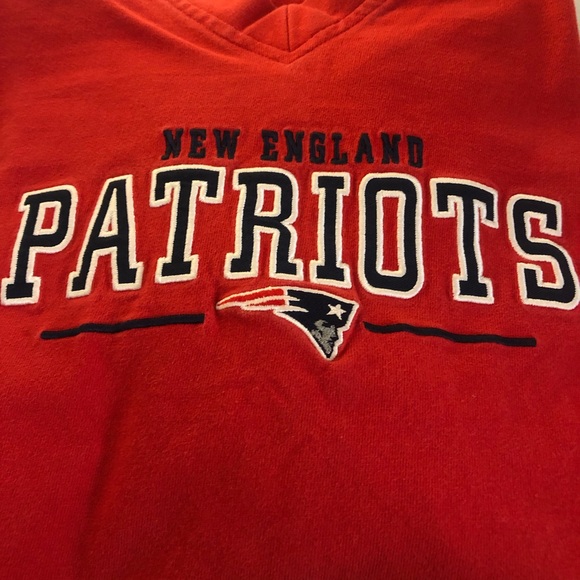 Vintage 1990s NFL New England Patriots thick long sleeve v neck embroidered logo - Picture 7 of 15